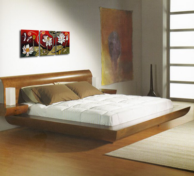 Lotus Flower Painting by Cedar Lee: Lotus Pond II, in a room