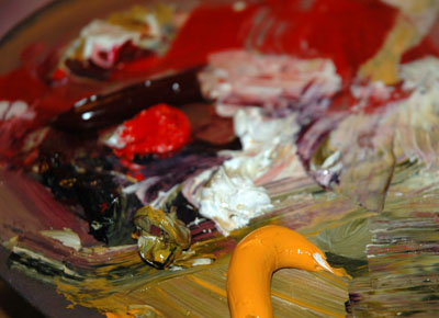 Oil Paint on Palette