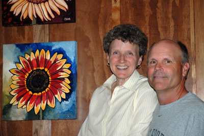 Sunflower Art in Collectors' Home