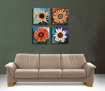 Sunflowers in a Room