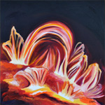 Surface of the Sun, Oil on Canvas, 20 x 20", © Cedar Lee, All Rights Reserved
