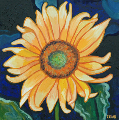 Sunflower Art: Apricot Twist