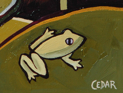 Detail: Lotus Pond II, Frog