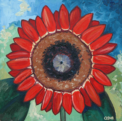 Sunflower Art: Prado Red
