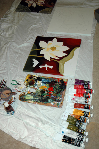 Lotus Art in Progress