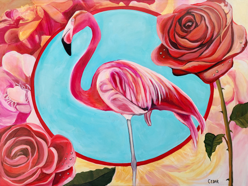 The Lover. 36" x 48", Acrylic on Canvas, © 2023 Cedar Lee