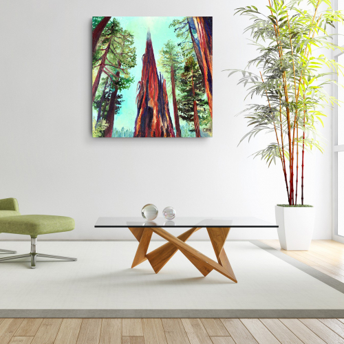 Ancient Ruins. 32" x 32", Oil on Canvas, $700