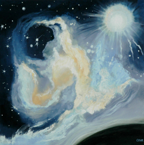 Starlight. 32" x 32", Oil on Canvas, © 2013 Cedar Lee