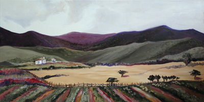 Fertile Valley. 18" x 36",  Oil on Canvas, © 2007 Cedar Lee