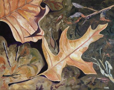 Golden Leaves. 24" x 30", Oil on Canvas, © 2007 Cedar Lee