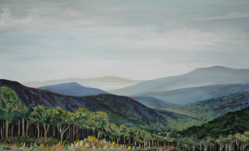 Shenandoah Splendor. 28" x 46", Acrylic on Canvas, © 2007 Cedar Lee