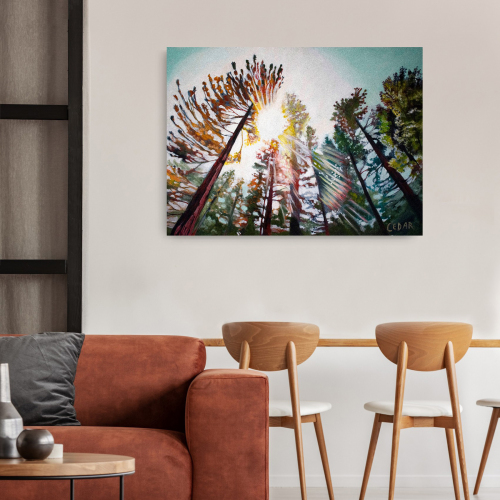 King’s Canyon Sun. 30″ x 40″, Oil on Canvas, $2500