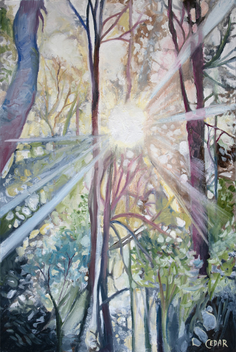 Gentle Sunbeams. 30" x 20", Oil on Canvas, © 2019 Cedar Lee
