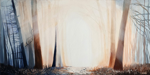 The Path. 24" x 48", Acrylic on Canvas, © 2023 Cedar Lee