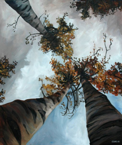 Autumn Clouds. 44" x 37", Acrylic on Canvas, © Cedar Lee 2013