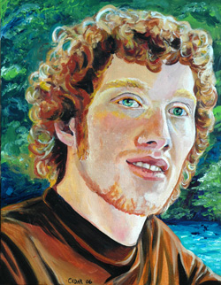 Chad. 18" x 14″, Acrylic on Canvas, © 2006 Cedar Lee