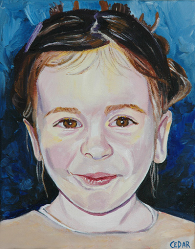 Sassy Zoie. 10" x 8", Acrylic on Canvas, © 2008 Cedar Lee