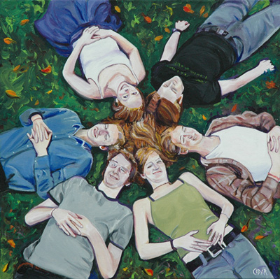 The Smith Kids. 20" x 20", Acrylic on Canvas, © 2008 Cedar Lee