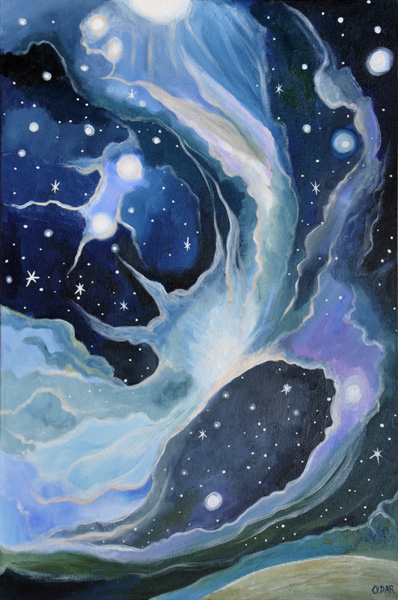 Solitary Metamorphosis. 36" x 24", Oil on Canvas, © 2013 Cedar Lee