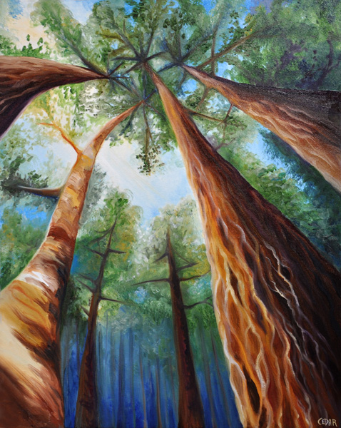 Forest Love. 30" x 24", Oil on Canvas, © 2013 Cedar Lee