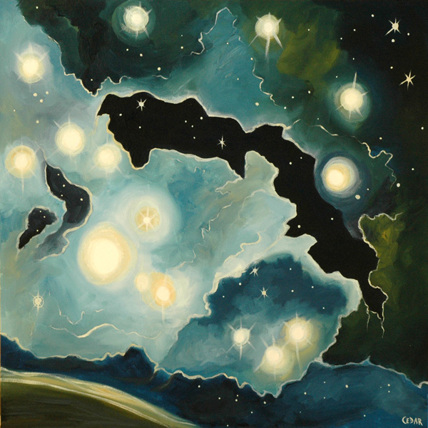 Deep Space. 32" x 32", Oil on Canvas, © 2013 Cedar Lee