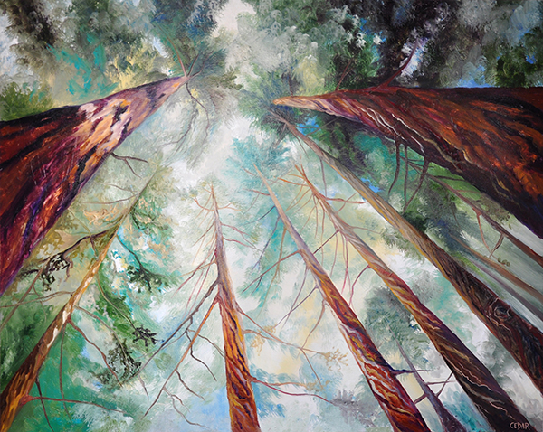Majestic Giants. 40" x 50", Oil on Canvas, © 2014 Cedar Lee