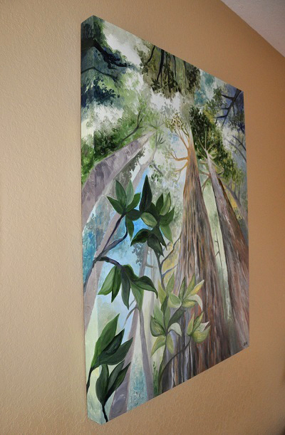Forest Light. 48" x 36", Oil on Wood, © 2014 Cedar Lee