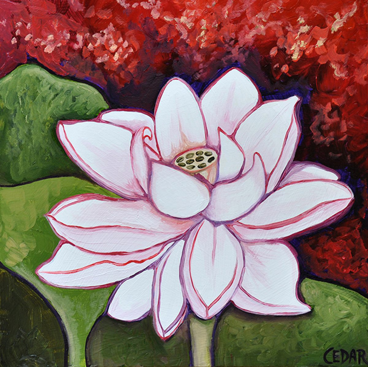 Sumptuous and Singing Lotuses - Art by Cedar Lee