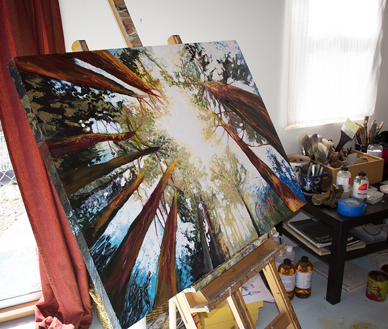 Welcome the Sun. 30" x 40", Oil on Wood, © 2014 Cedar Lee