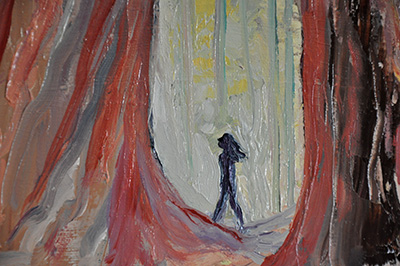 Detail: Little Me. 40" x 30", Oil on Canvas, © 2015 Cedar Lee