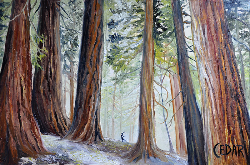 Forest Nymph. 24" x 36", Oil on Canvas, © 2015 Cedar Lee