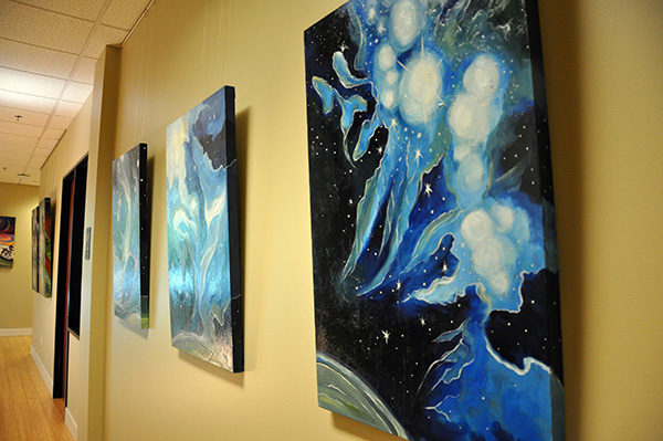 Oil paintings by Portland, OR artist Cedar Lee on display at LifeQual Center in Beaverton, OR: Summer 2015
