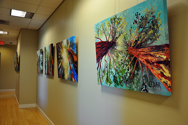 Oil paintings by Portland, OR artist Cedar Lee on display at LifeQual Center in Beaverton, OR: Summer 2015