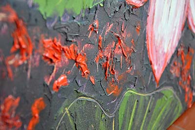 Close-up detail: A Closer Look. 24" x 30", Oil on Wood, © 2016 Cedar Lee