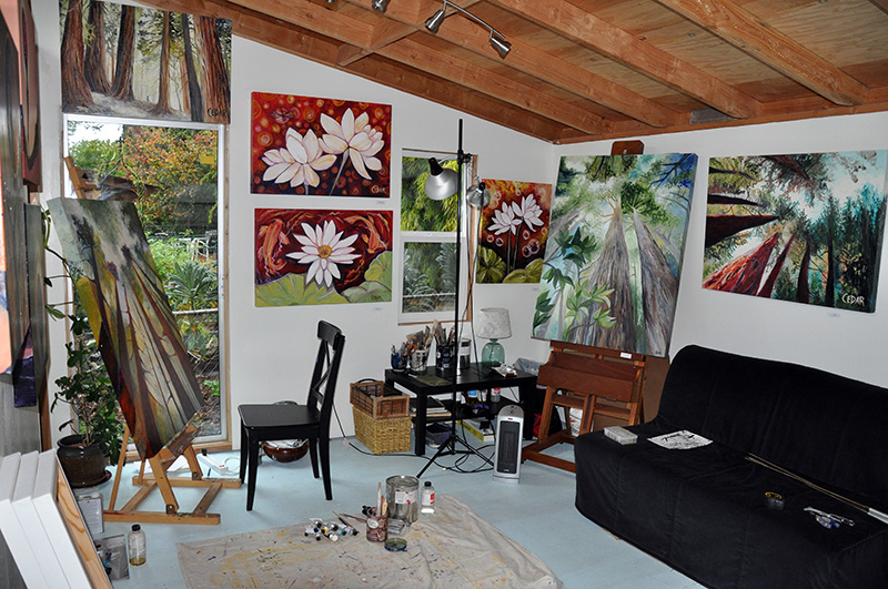 Art Studio of Cedar Lee during Portland Open Studios, October 2016