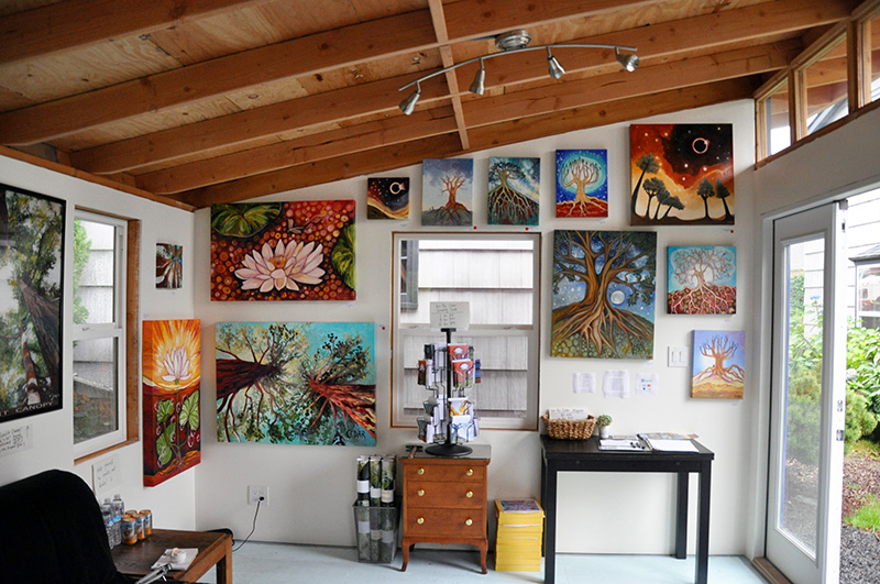 Art Studio of Cedar Lee during Portland Open Studios, October 2016