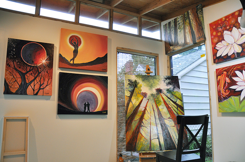 Art Studio of Cedar Lee during Portland Open Studios, October 2016