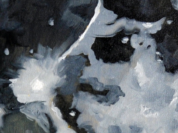 Cedar Lee close-up of work in progress