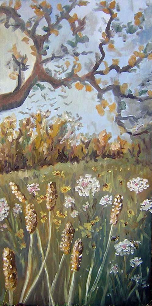 Summer Field. 36" x 18", Oil on Canvas, © 2004 Cedar Lee
