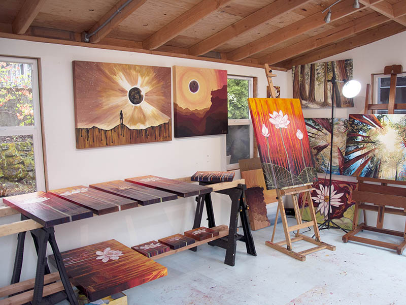 Art studio of Cedar Lee, April 2017