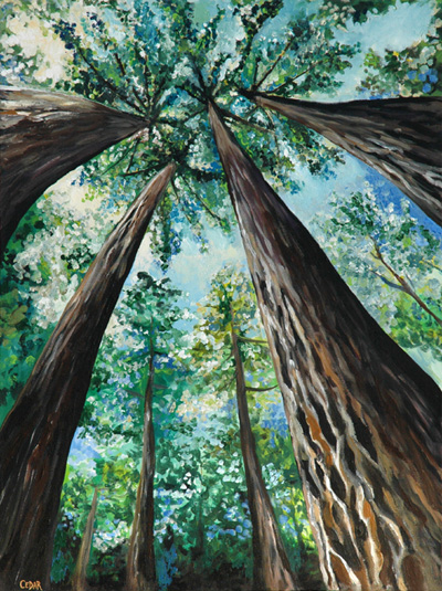 Upward Momentum. 40" x 30", Acrylic on Canvas, © Cedar Lee 2013
