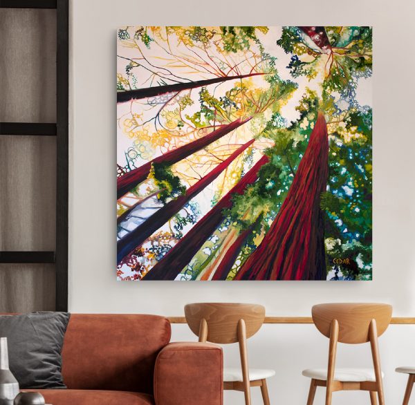 Kaleidoscopic Forest: Original 48" x 48"