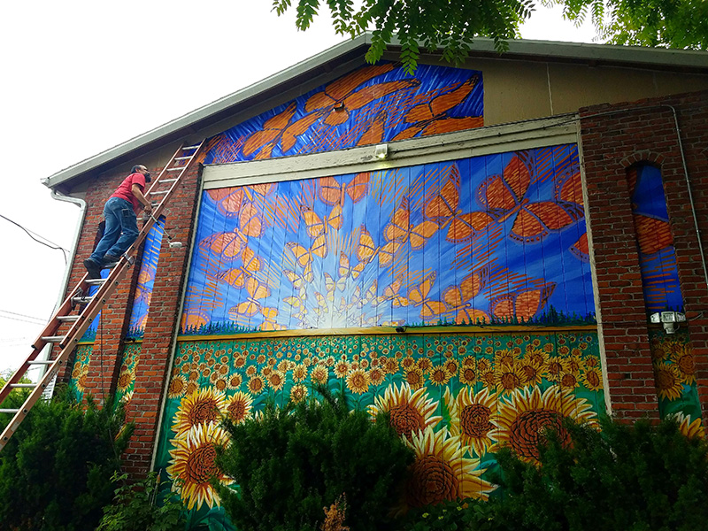 Hector Hernandez Monarca Mural in Portland, OR