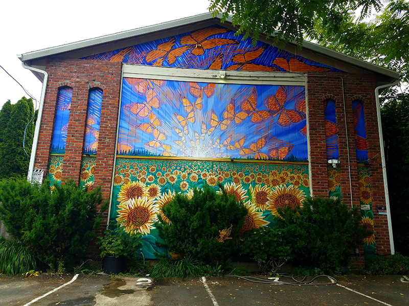 Hector Hernandez Monarca Mural in Portland, OR