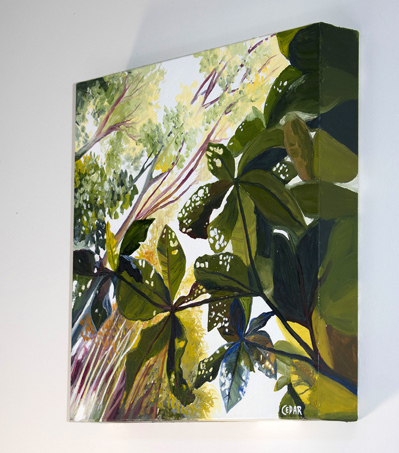 Jungle Lace. 16" x 16", Oil on Canvas, © 2018 Cedar Lee