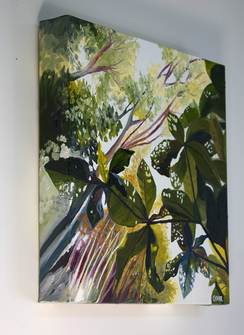 Jungle Lace. 16" x 16", Oil on Canvas, © 2018 Cedar Lee