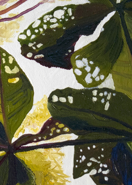 Detail: Jungle Lace. 16" x 16", Oil on Canvas, © 2018 Cedar Lee