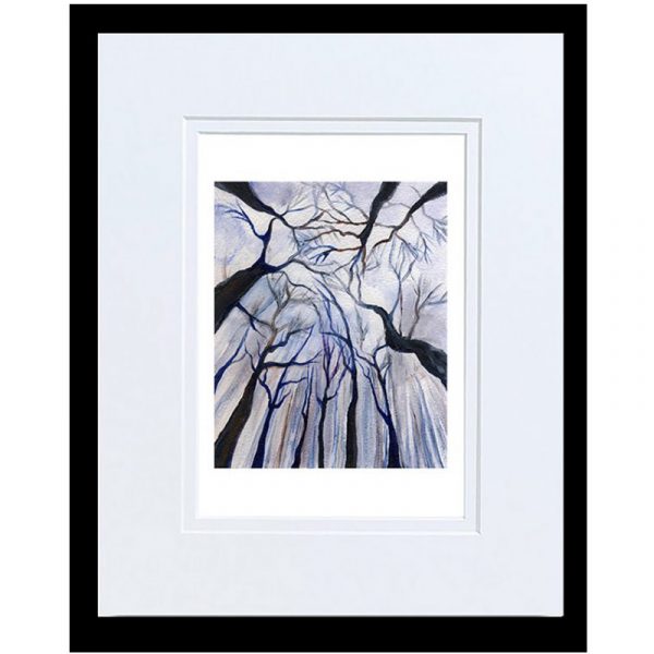 Study of Winter Branches: Original 16” x 13” Framed
