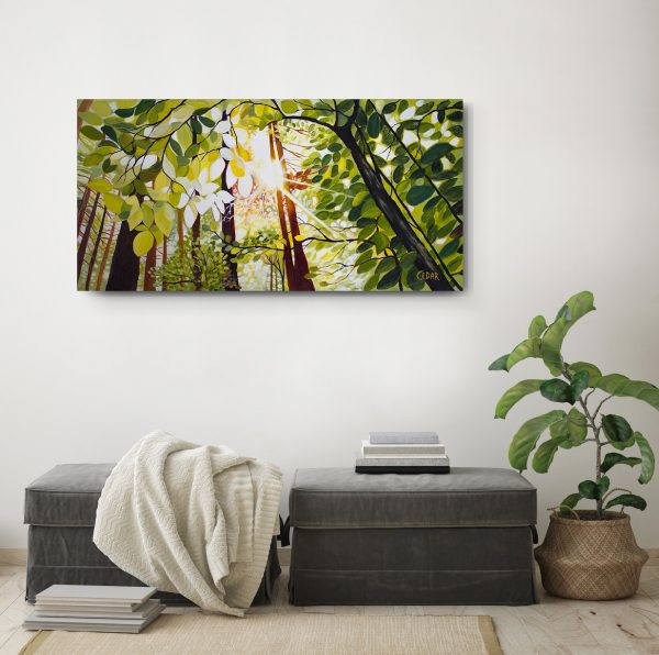 Glittering Leaves. 24" x 48"