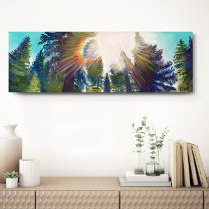 Evergreen Spectrum Forest Art Print